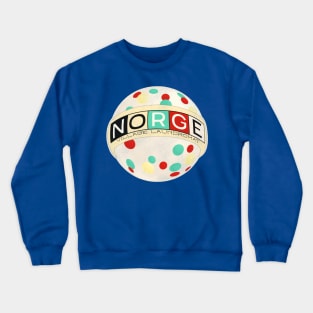 "Norge Balls" Norge Village Laundry & Dry Cleaners Retro Defunct Sign Crewneck Sweatshirt